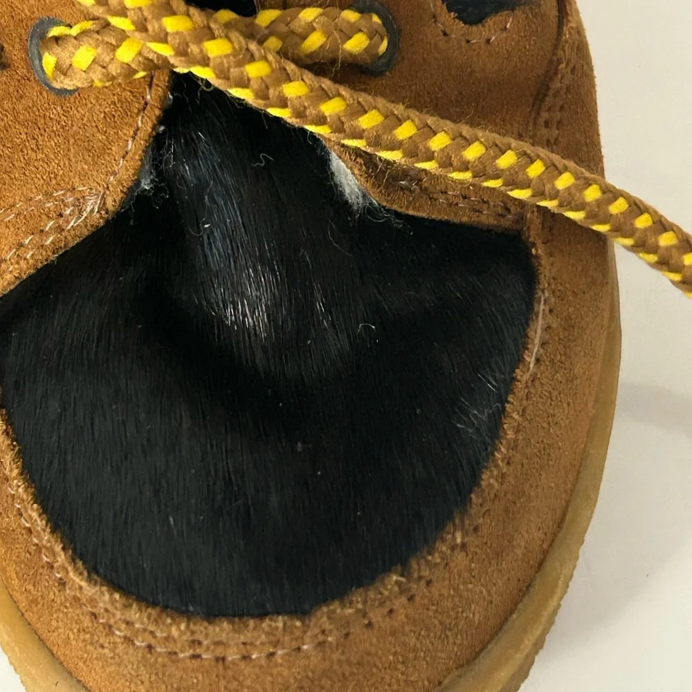 Oscar Sport ELISA Italy suede goat fur calf-hair fringe boots 39 (US 8)